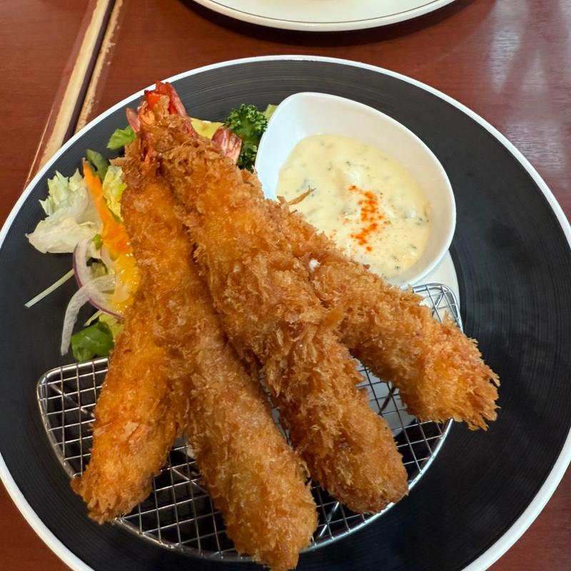 海老フライ4尾(シーフードレストランメヒコ いわきフラミンゴ館)