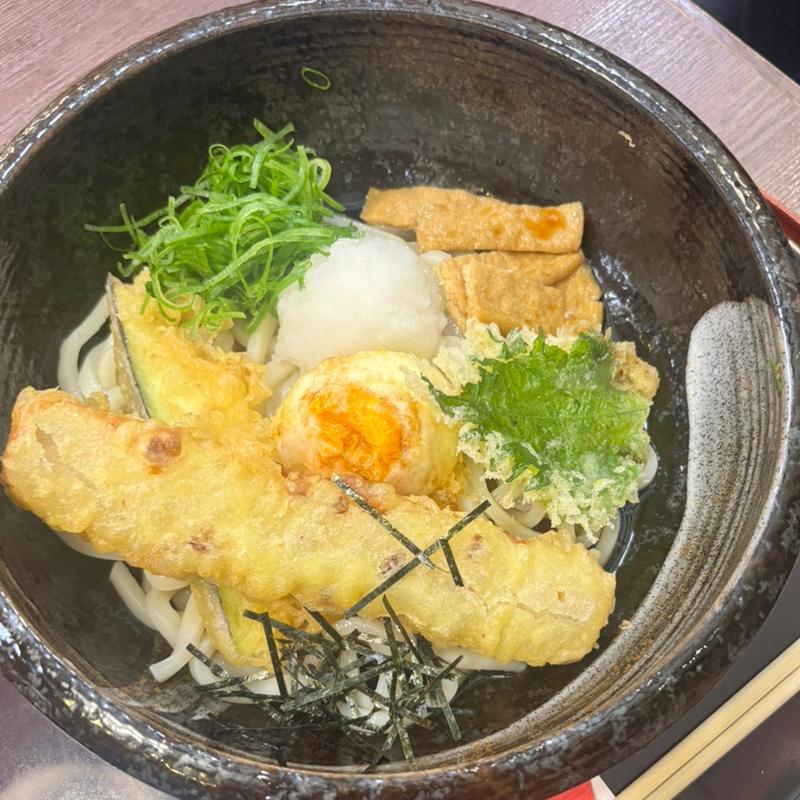 ちくわ天と玉子天のぶっかけうどん(杬之蔵 イオンモール京都桂川店 （モトノクラ）)