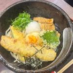 ちくわ天と玉子天のぶっかけうどん