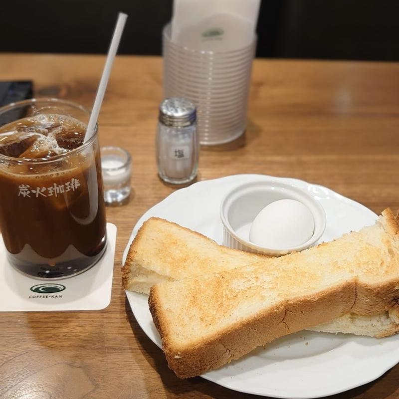トースト&ゆで卵(珈琲館 仙川店)