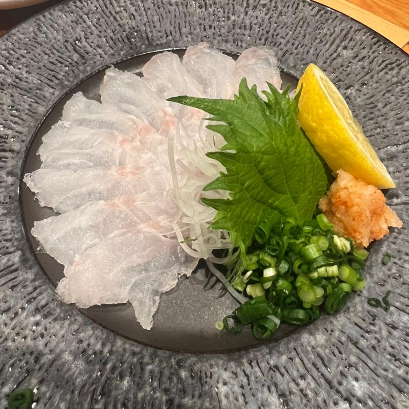 赤ハタ薄造り(-肴- 晴 （ツマミ ハル）)