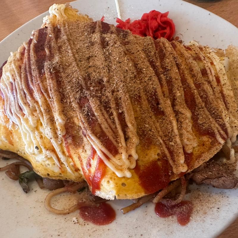 オムそば大盛り(やきそバー KINOKOYA)