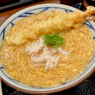 大海老天と本ずわい蟹の玉子あんかけうどん