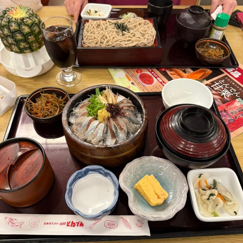 一汁三菜　旨いわし刺(北海道生まれ和食処とんでん 草加新田店)
