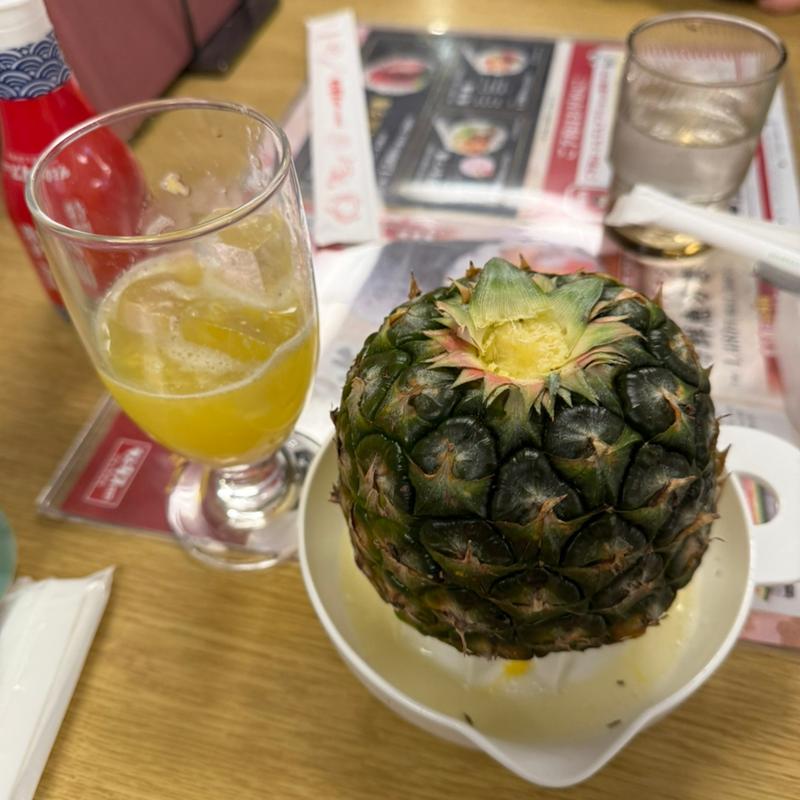 パイナップルジュース(北海道生まれ和食処とんでん 草加新田店)