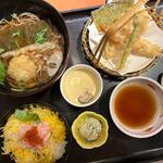 かにいくらちらしと帆立天入りかにそば膳(和食さと 姫路南店)