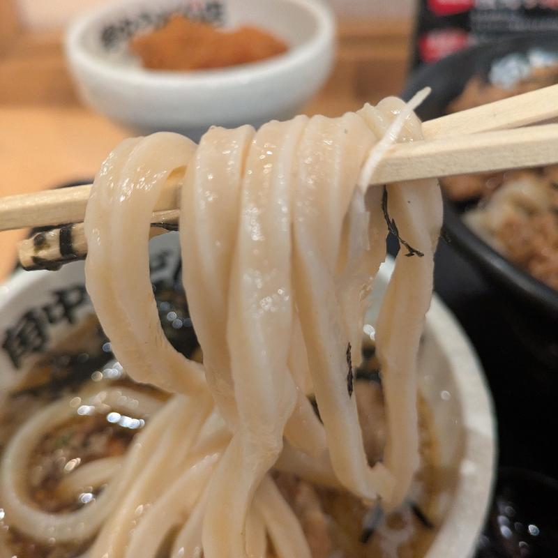 肉つけうどん（肉2倍、2.5玉）(角中うどん店)