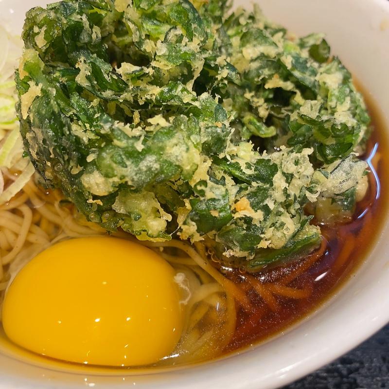 春菊天玉そば(いろり庵きらく稲毛店)