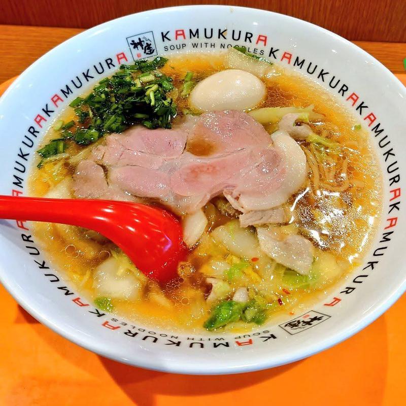 おいしいラーメン煮玉子(どうとんぼり神座　三芳PA上り線)