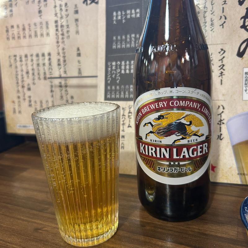 瓶ビール(なにわ大衆酒場の赤い星)