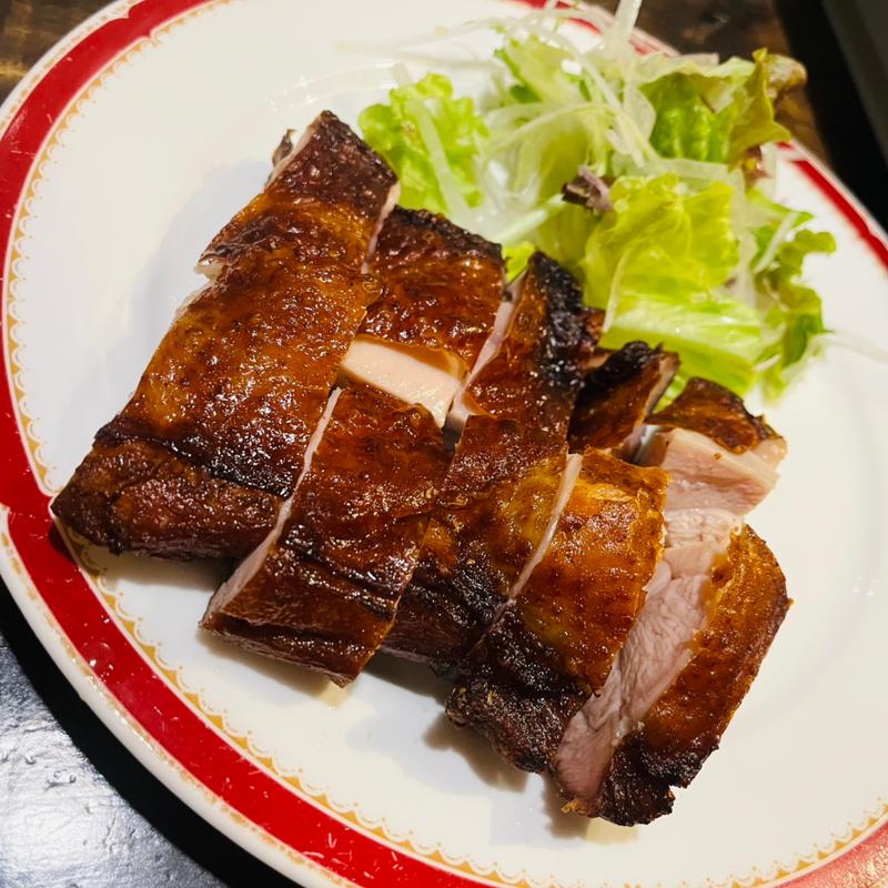 鶏もも肉のパリパリ揚げ(中華菜食 直家)