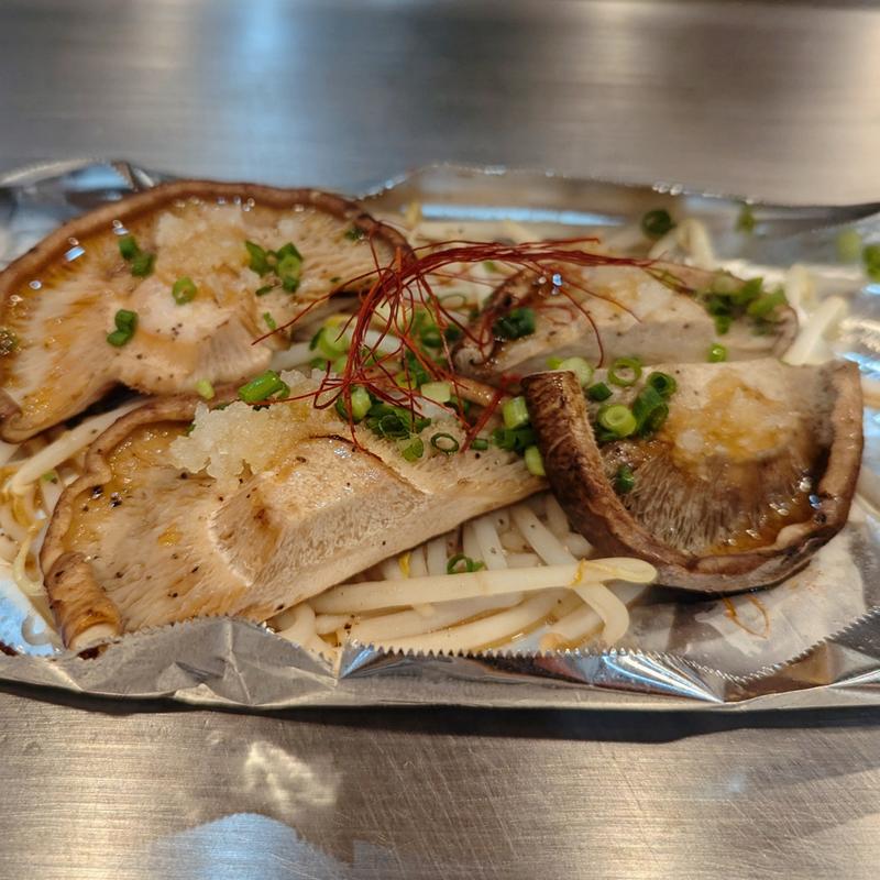 ぷりぷり焼きしいたけのおろしポンズ(鉄板焼き 商人)