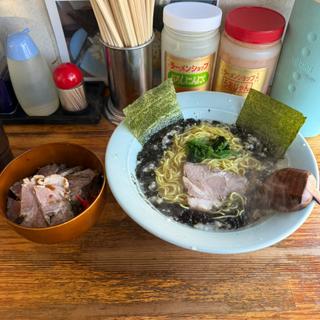 黒ばらのりラーメン　チャーシュー丼