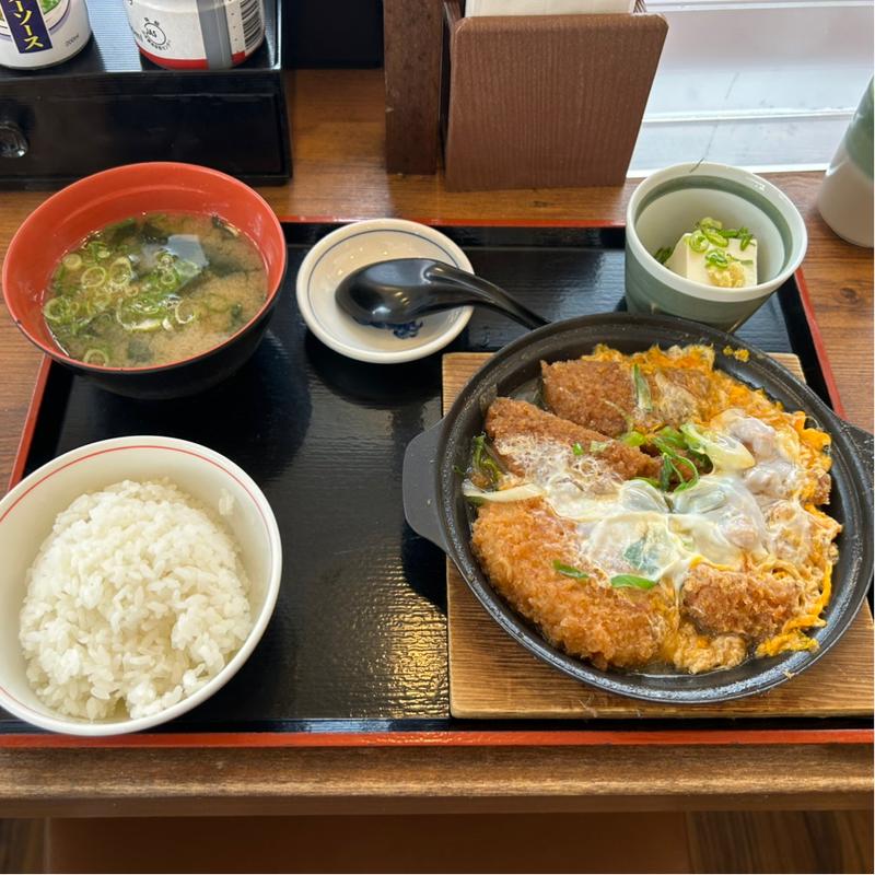 フライバラエティーとじ定食(街かど屋 南武庫之荘)