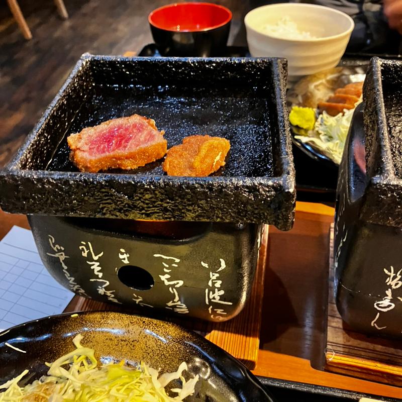 牛カツ定食(牛かつ冨田)