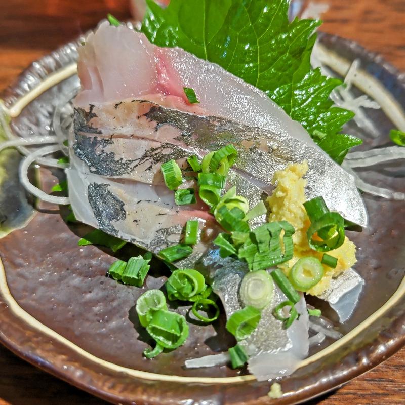 あじ刺身(寿司処 かぐら)