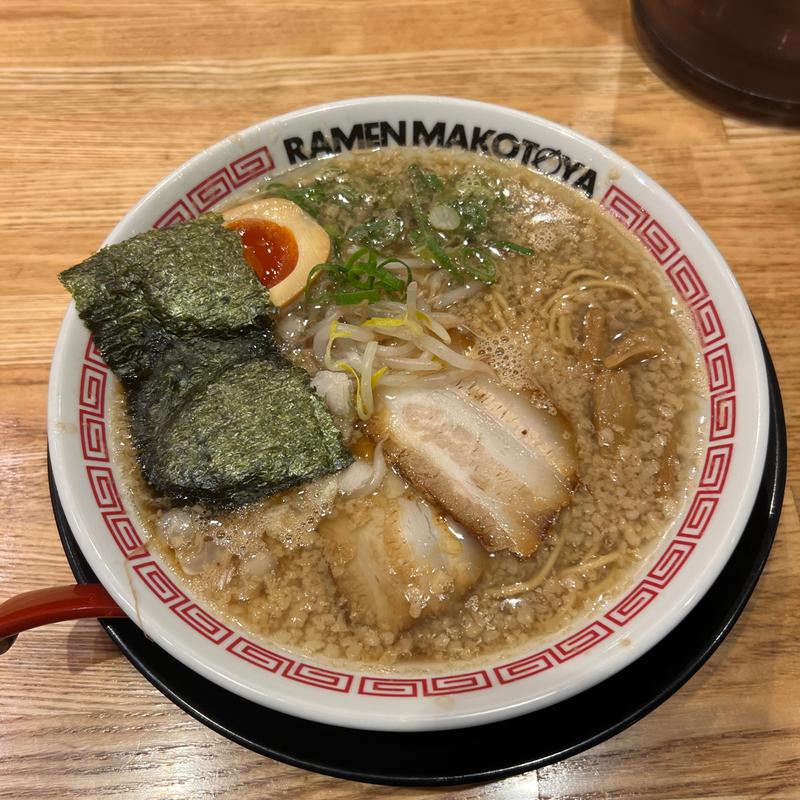 煮玉子背脂醤油(ラーメン まこと屋 堺泉北大庭寺店)