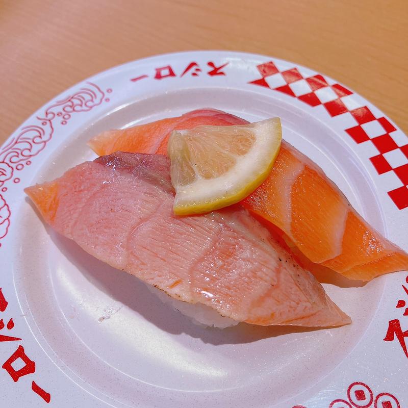 サーモン・焼きとろサーモン(スシロー 方南町店)