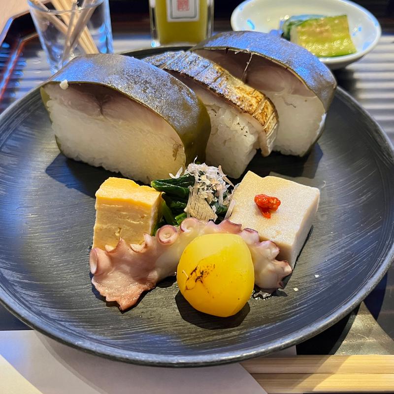 鯖寿司セット(丼と麺の店 はしたて)