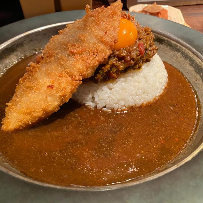 キーマとビーフカレー(米とカレー)