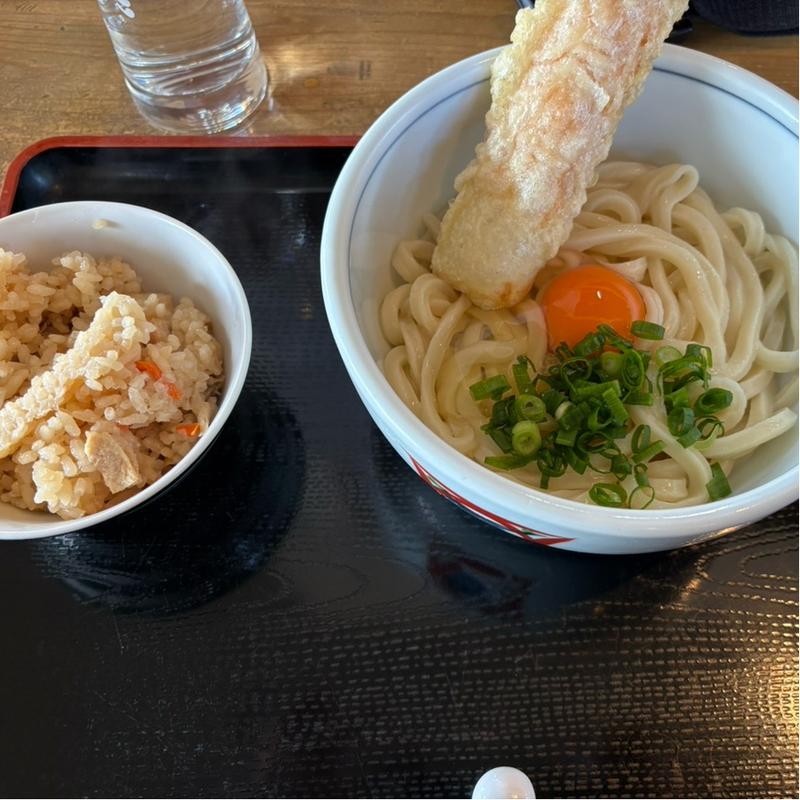 釜玉うどん(うつ輪)