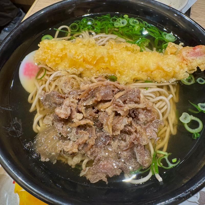 大海老天肉ハーフそば(資さんうどん 今福鶴見店)