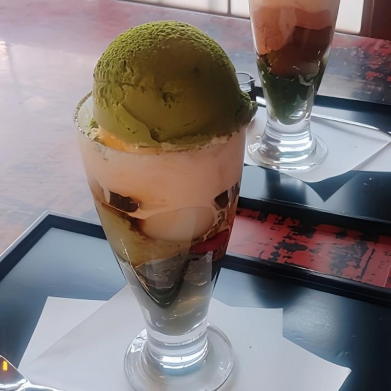 抹茶プリンパフェ(ぎおん小森)