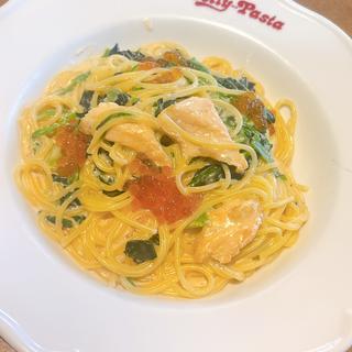 サーモンハラスといくらの明太子クリーム