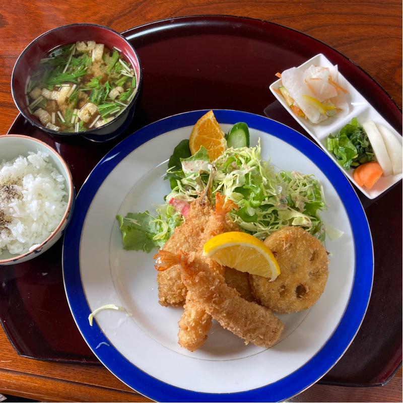 ミックスフライ定食(飫肥亭)