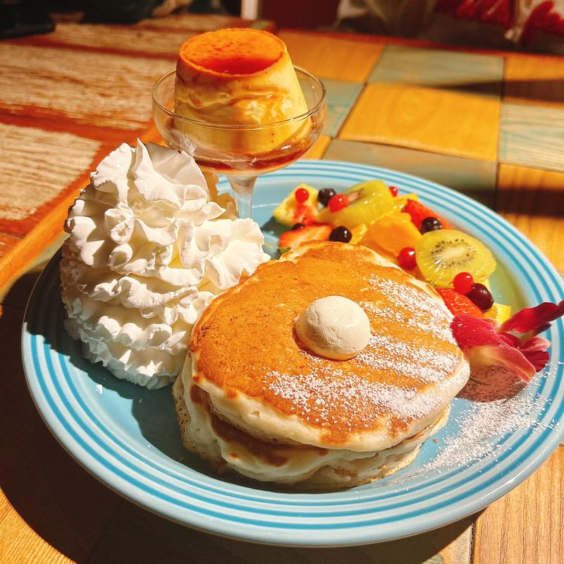 プリンアラモアナパンケーキ(コナズ珈琲江南)