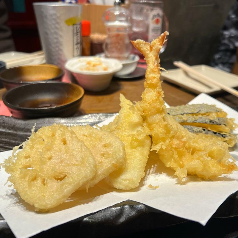 天ぷら4種盛り(立呑み 魚椿 柳橋店)