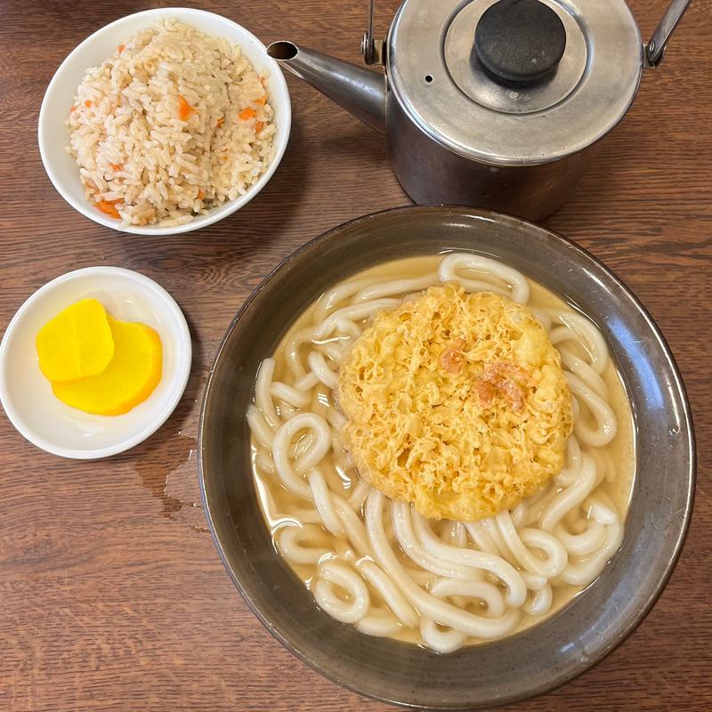 かき揚げうどん(牧のうどん　新宮店)