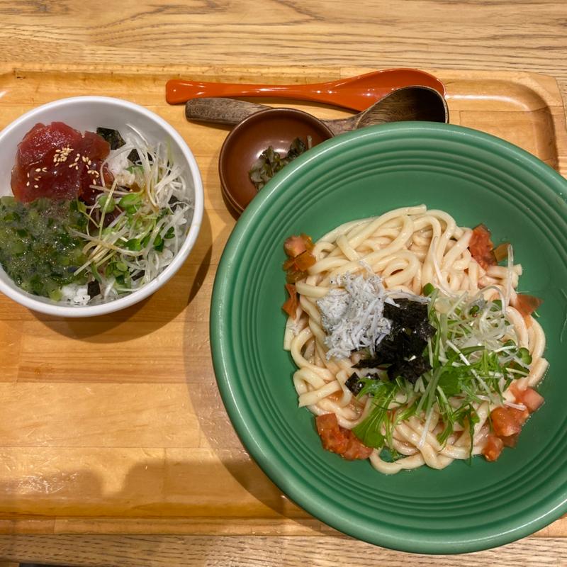 釜揚げしらす冷製うどん(おぼんdeごはん 名古屋JRゲートタワー店)