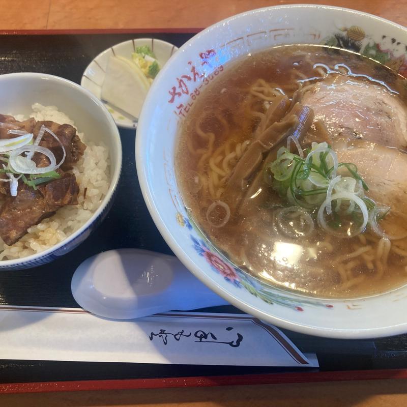 ミニチャーシュー丼セット(さかえや )