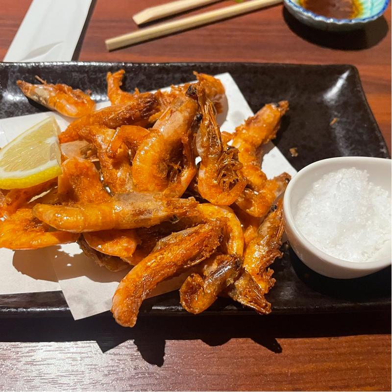 甘海老唐揚げ(藁焼き小屋 た藁や 茨木店)