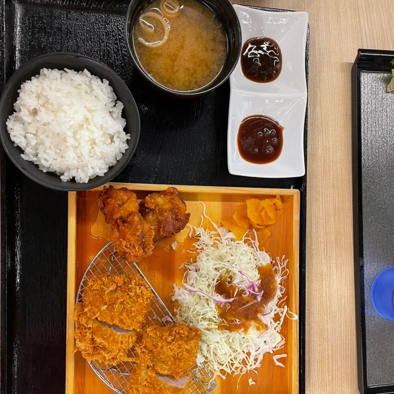 唐揚げ＆ヒレかつ定食(家康)