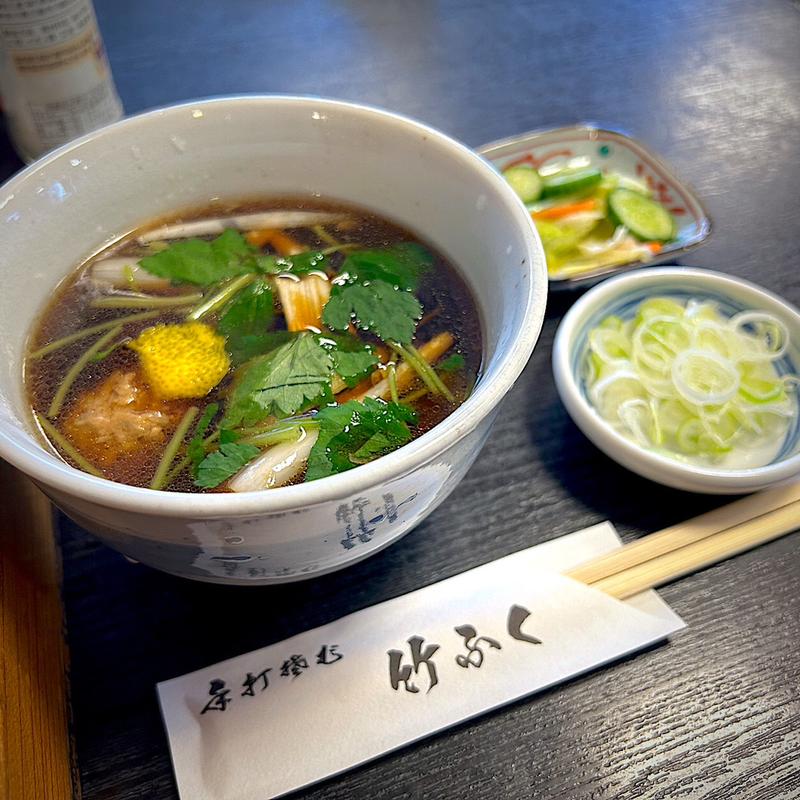 鴨板そば(手打そば 竹ふく)