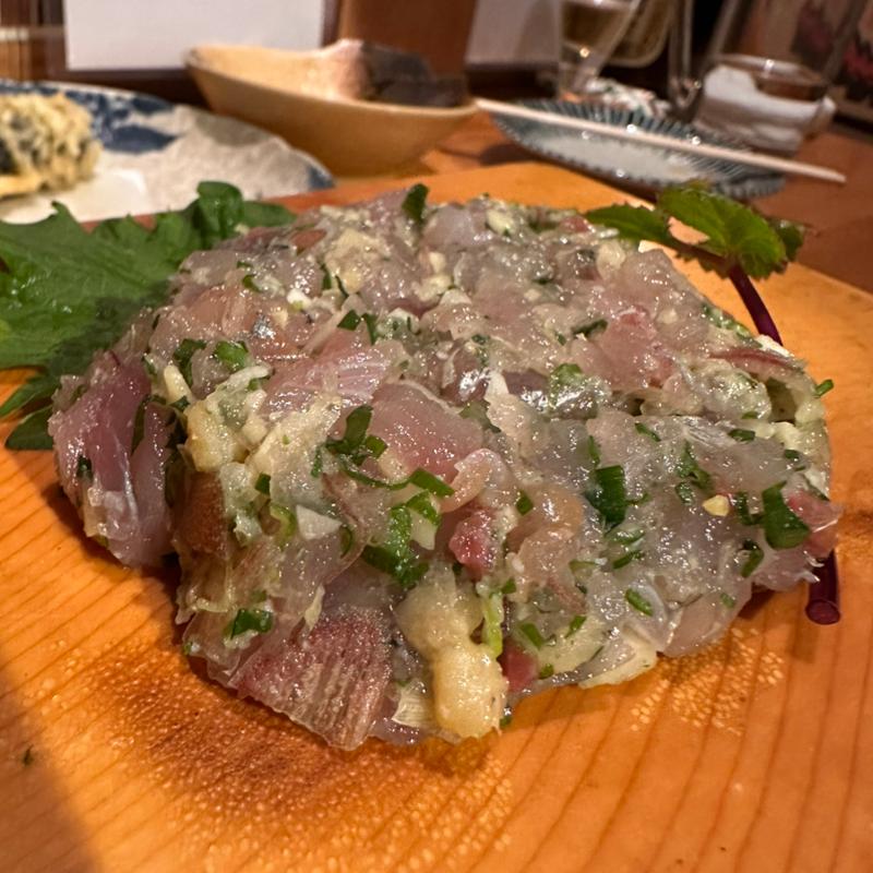 アジのなめろう(炉ばた屋 ろばたん)