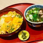 親子丼と小鴨なんばセット