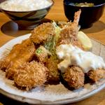 ミックスフライ定食