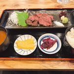 はらみ肉の藁焼き定食(寿司×海鮮×天ぷら×食べ放題 のぶちゃん 梅田東通り店)
