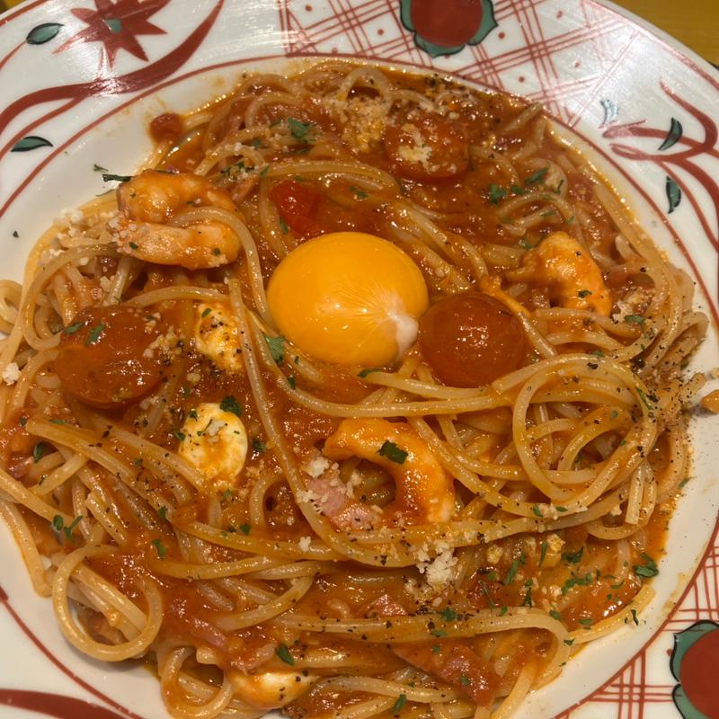 カルボナーラチリトマト(洋麺屋 五右衛門 川崎アゼリア店)