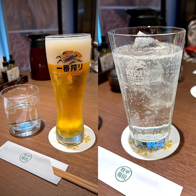 生ビール＆レモンサワー(平田牧場 tekuteせんだい店)