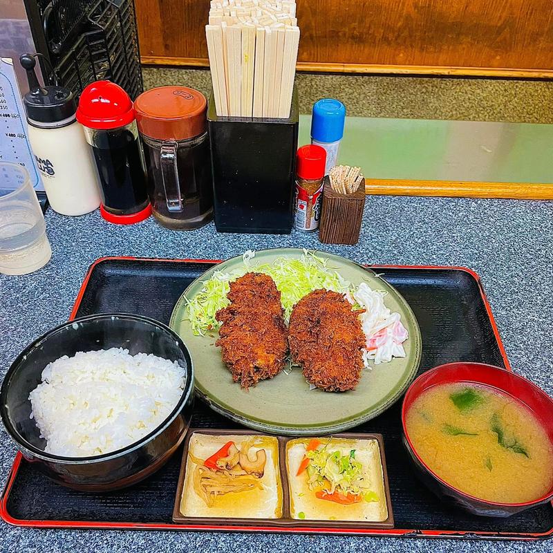 メンチ定食(相州屋)