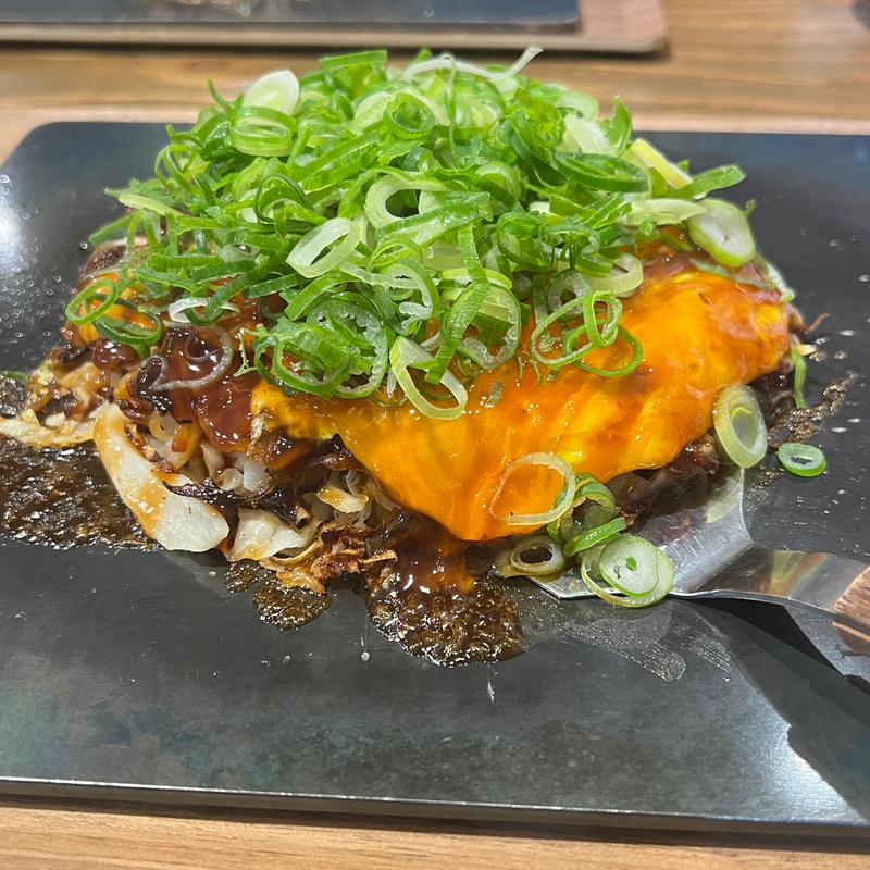 府中焼き（そば、ネギトッピング）(広島ＫＥＮＴＡ府中焼き＆鉄板焼き)