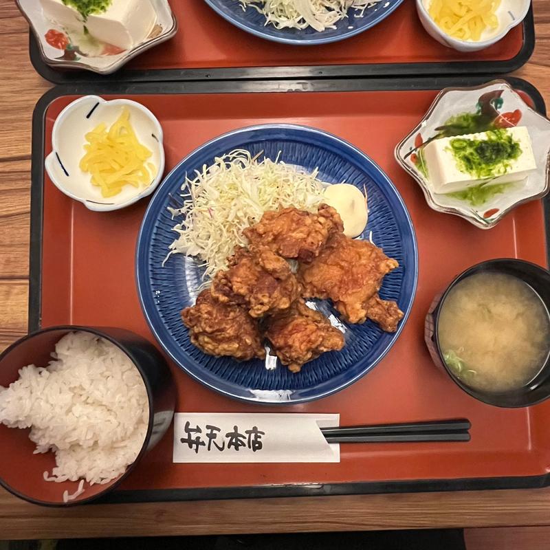 若鶏唐揚げ定食(味道楽 弁天本店)
