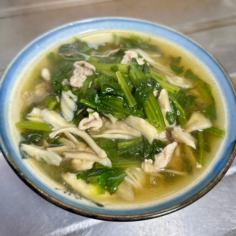 舞茸とほうれん草の餡掛けにゅうめん(ベルクス 東墨田店)