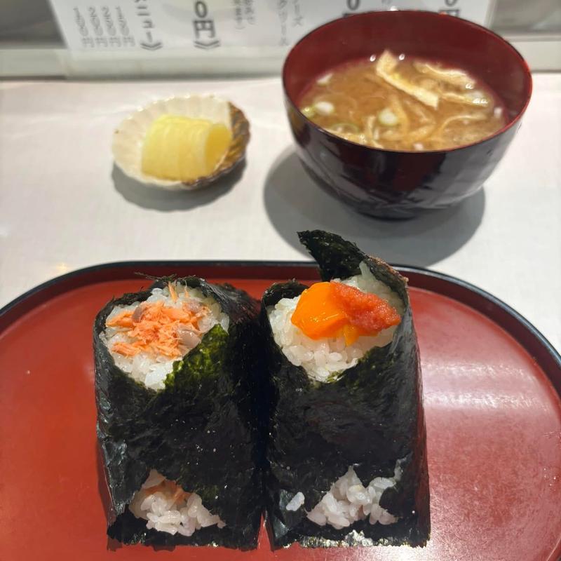 明太子卵黄トッピング 鮭セット(おにぎり ぼんご 大塚本店)