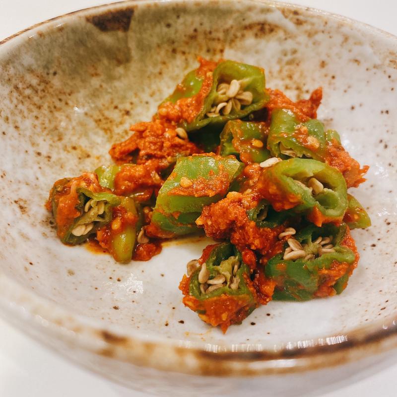 青とうがらし味噌漬け(とんかつ屋の食堂＆弁当・バルBLACK PAPA（ブラックパパ）)