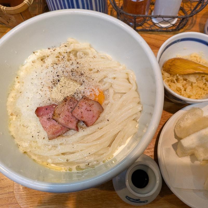 カルボナーラうどん（もちトッピング）(いちこま )